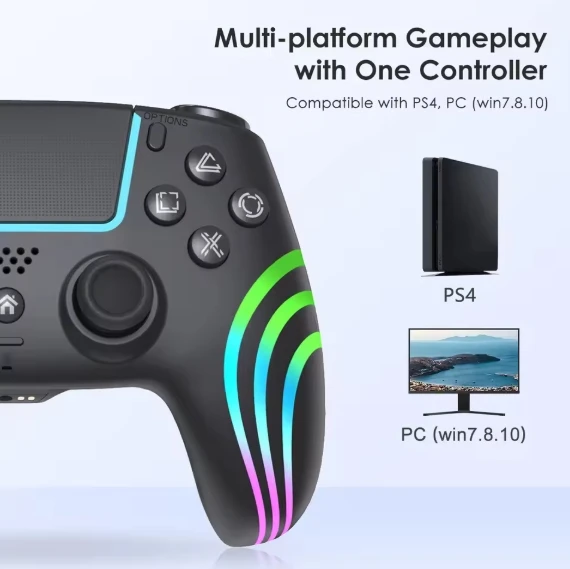 وحدة تحكم لوحة ألعاب لاسلكية STORM WYRM لـ P5 مع مستشعر الجسم بالاهتزاز الآلي وظيفة إطلاق مستمرة 6 محاور T29 #6