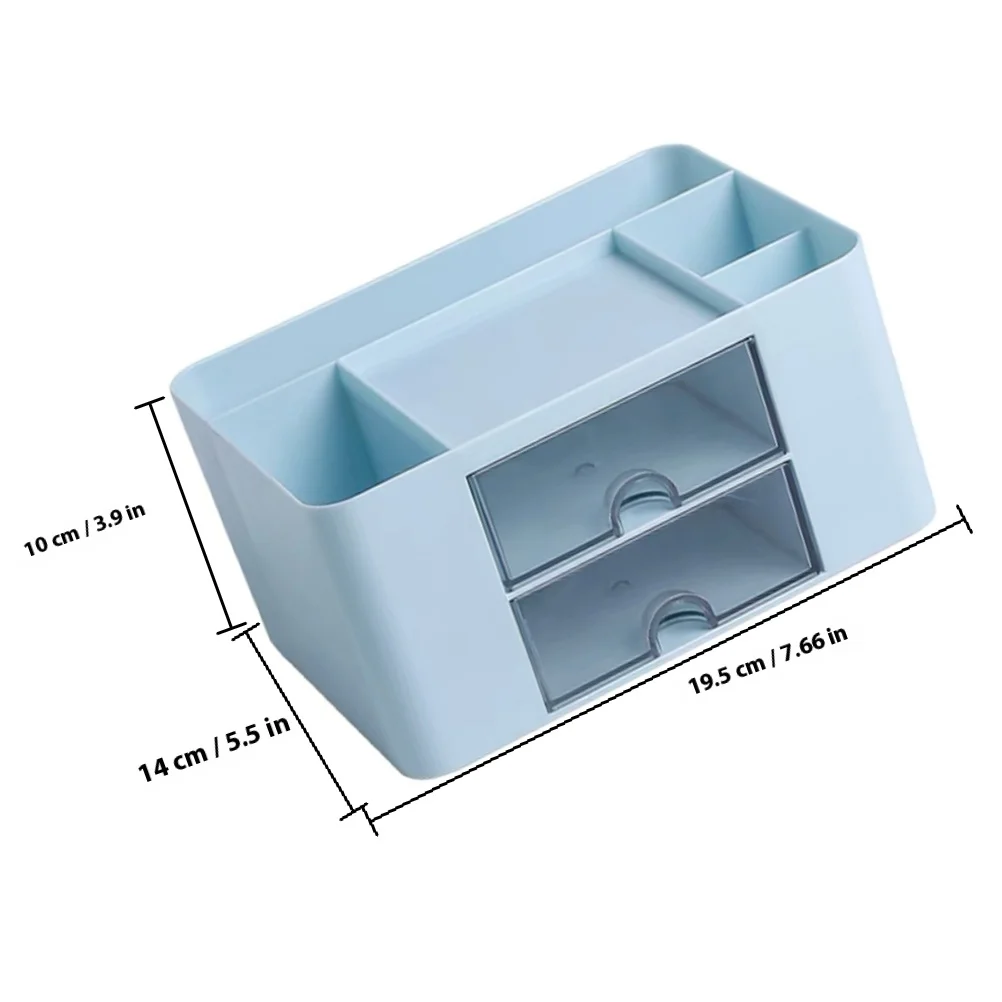 Desktop Storage Box Practical Hips Material Desk Organizer Sundries Cosmetics Stationery Storage Case Desktop Organizer