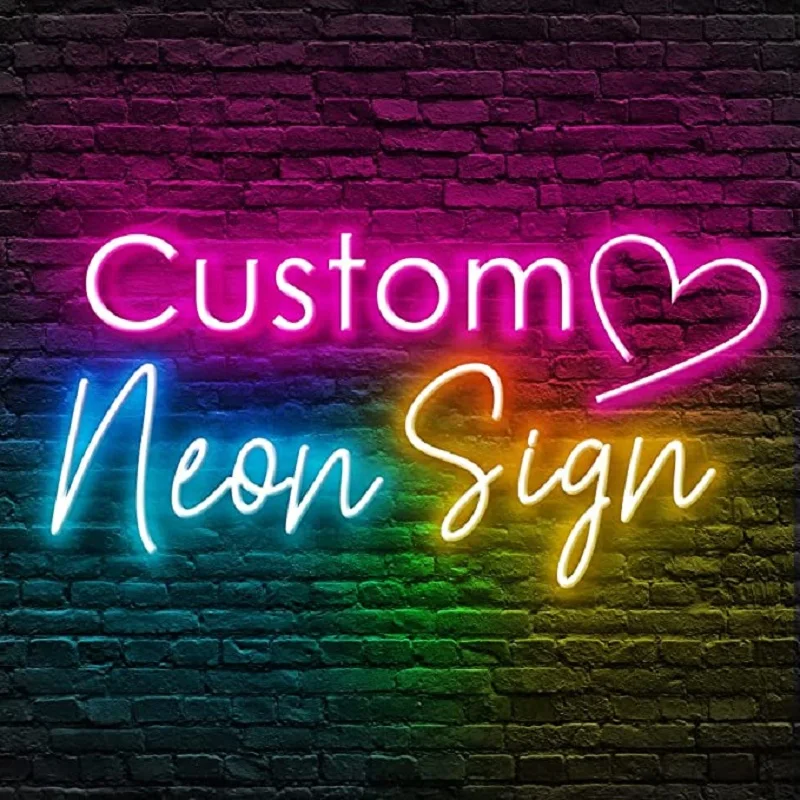 Neon led sinal de néon personalizado sinal de néon casamento loja janela restaurante decoração do quarto de aniversário decoração de casamento de