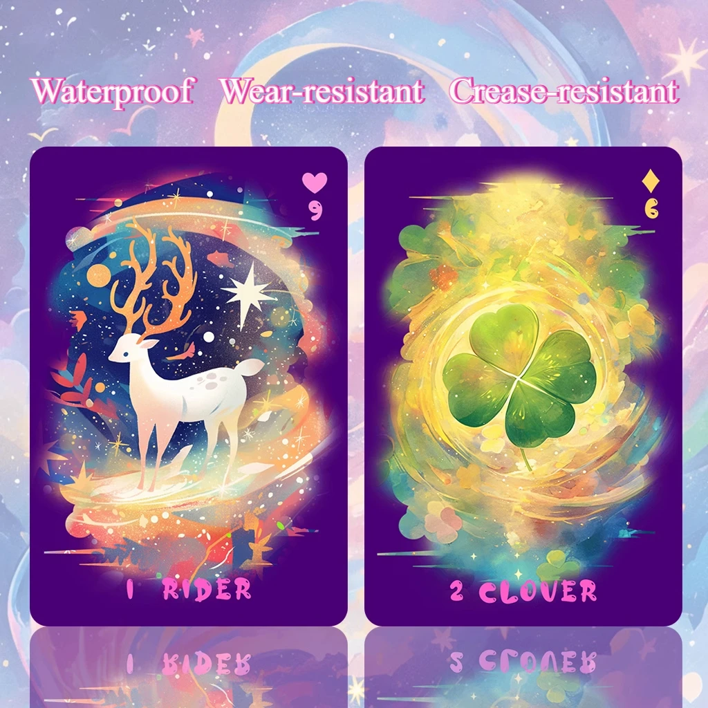 Professional Lenormand Cards Deck PVC Material Waterproof Oracle Divination Predicting Fate Renowned Card Psychology Board Game