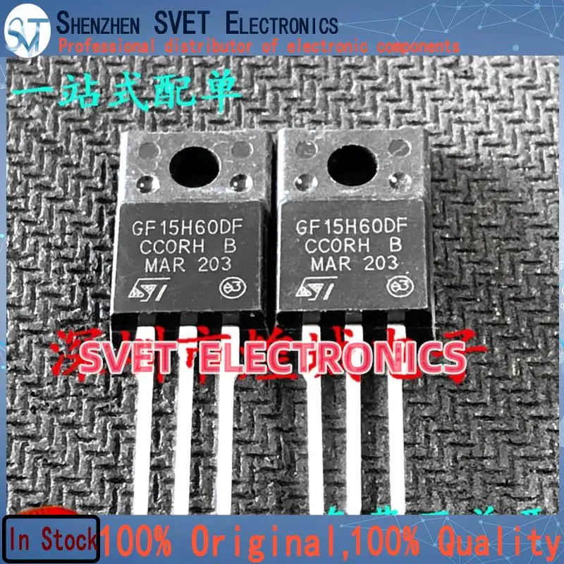 10PCS-50PCS  GF15H60DF STGF15H60DF  TO-220F 600V 15A   Quick Delivery  Fast shipping