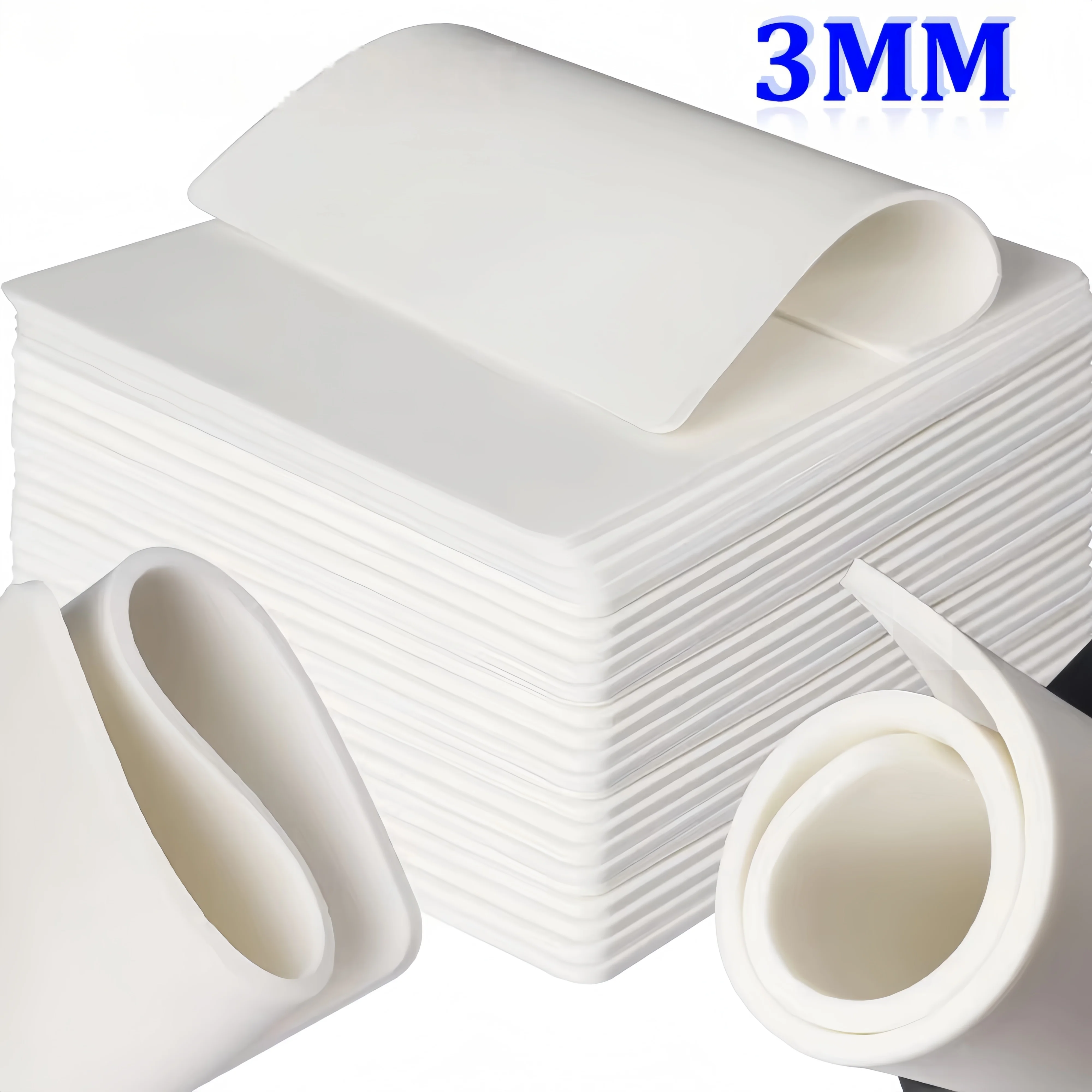 

20/1PCS 3MM Silicone Tattoo Practice Skin White Double-Sided Fake Skin for Permanent Makeup Training Essential Tattoo Accessory