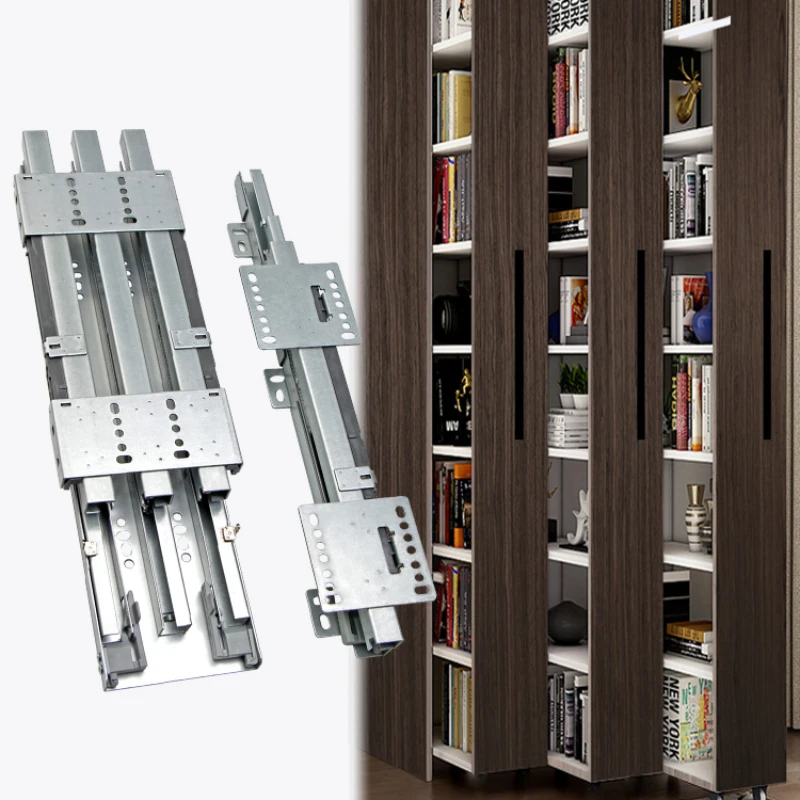 

Guide rail Slide rail Wardrobe Push-pull buffer damping Vertical cabinet Thickened load-bearing upper and lower rails