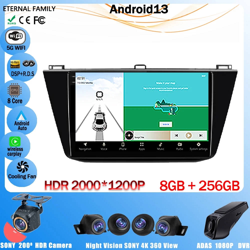 

Android 13 Car Radio Multimedia For Volkswagen Tiguan 2 2016-2023 GPS Navigation Head Unit 360 Panoramic Camera Carplay Stereo