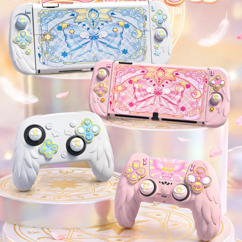 PlayVital Switch 2 Protective Case Sakura Style Split Cover Anti Scratch Shockproof Anti Slip For Gaming Console Adult Gamers