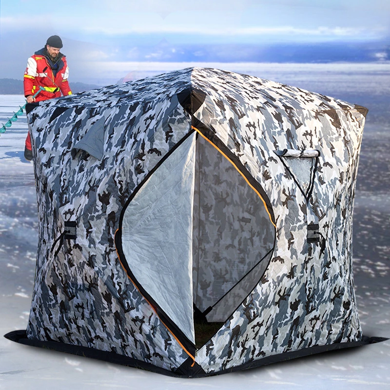 

2-3 Person Winter Ice Fishing Tent 1515 Outdoor Camping Tent Cotton Beach Outdoor Portable Car Winter Fishing House Relief Tent