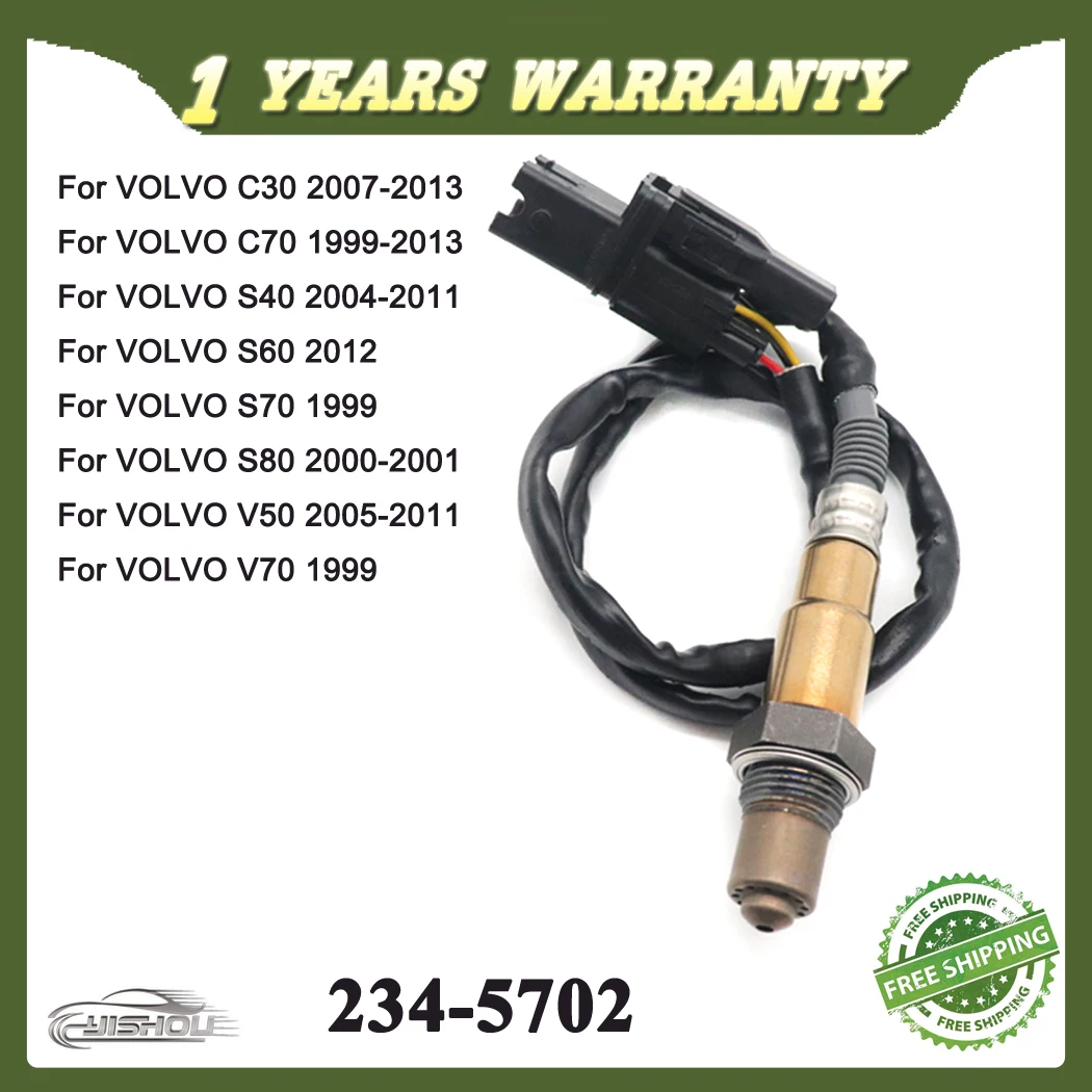 

234-5702 5-проводной соотношение воздуха и топлива, лямбда O2, датчик кислорода вверх по течению для VOLVO C30 C70 S40 S60 S70 S80 V50 V70 1999-2013, новый 30651724
