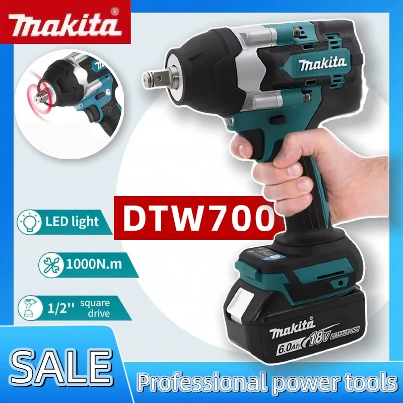 

Makita DTW700 Brushless Electric Impact Wrench Cordless Electric Wrench 1/2 inch Screwdriver Power Tools For Makita Battery