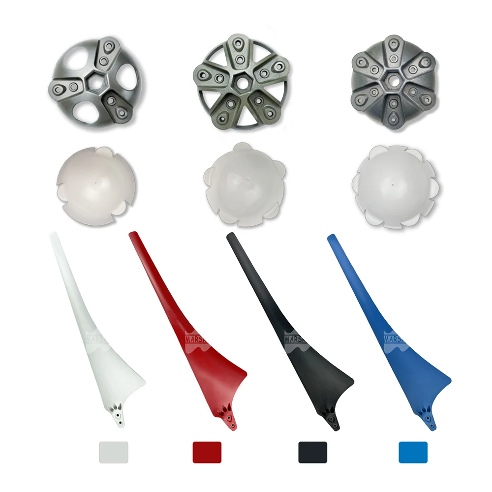 Lâmina de Turbina Eólica de Fibra de Carbono Gerador Eólico Delta Wing Alta Resistência Nylon Faça Você Mesmo 630 mm