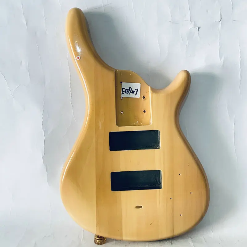 

EB947 Natural Color Solid Basswood Electric Bass Body Right Hand for Replace and DIY Custom Active Pickups