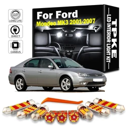 14Pcs For Ford Mondeo 3 MK3 2001 2002 2003 2004 2005 2006 2007 Trunk Bulbs Car Interior LED Light Kit Map Dome Sun visor Lamp