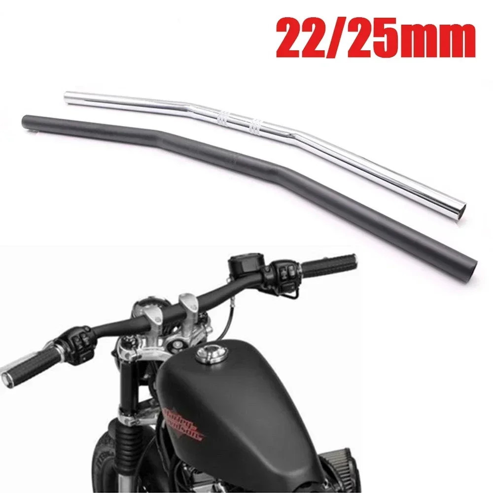 Motorcycle Handlebars 25mm 1 Inch Drag Style Steel Handlebars Drag Bar Dimpled for Harley Sportster 883 1200 Nightster 07-later