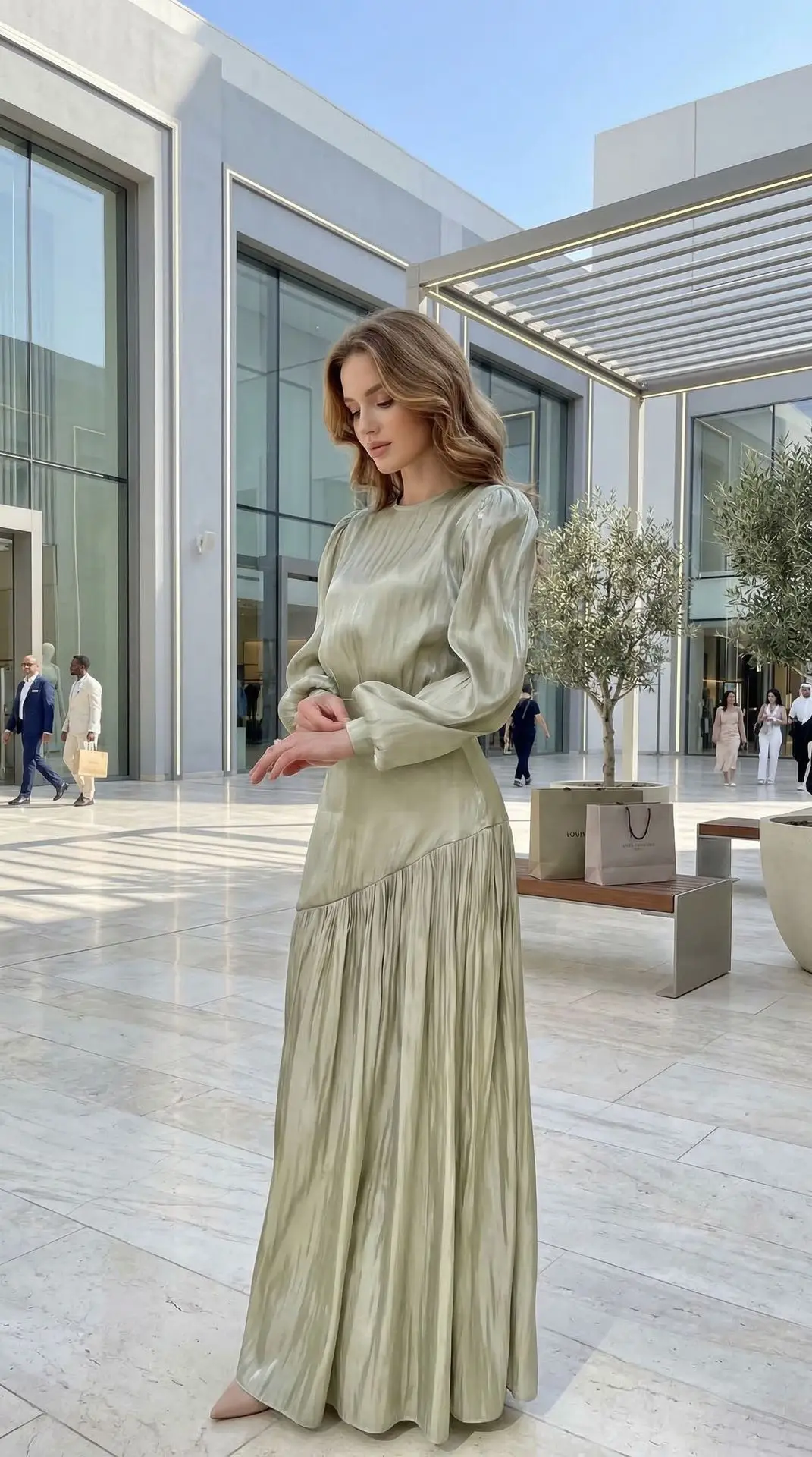 

Muslim Women Pleated Maxi Dress Dubai Abaya Turkey Kaftan Ramadan Islam Clothing Caftan Marocain Femme Robe Musulmane Vestidos