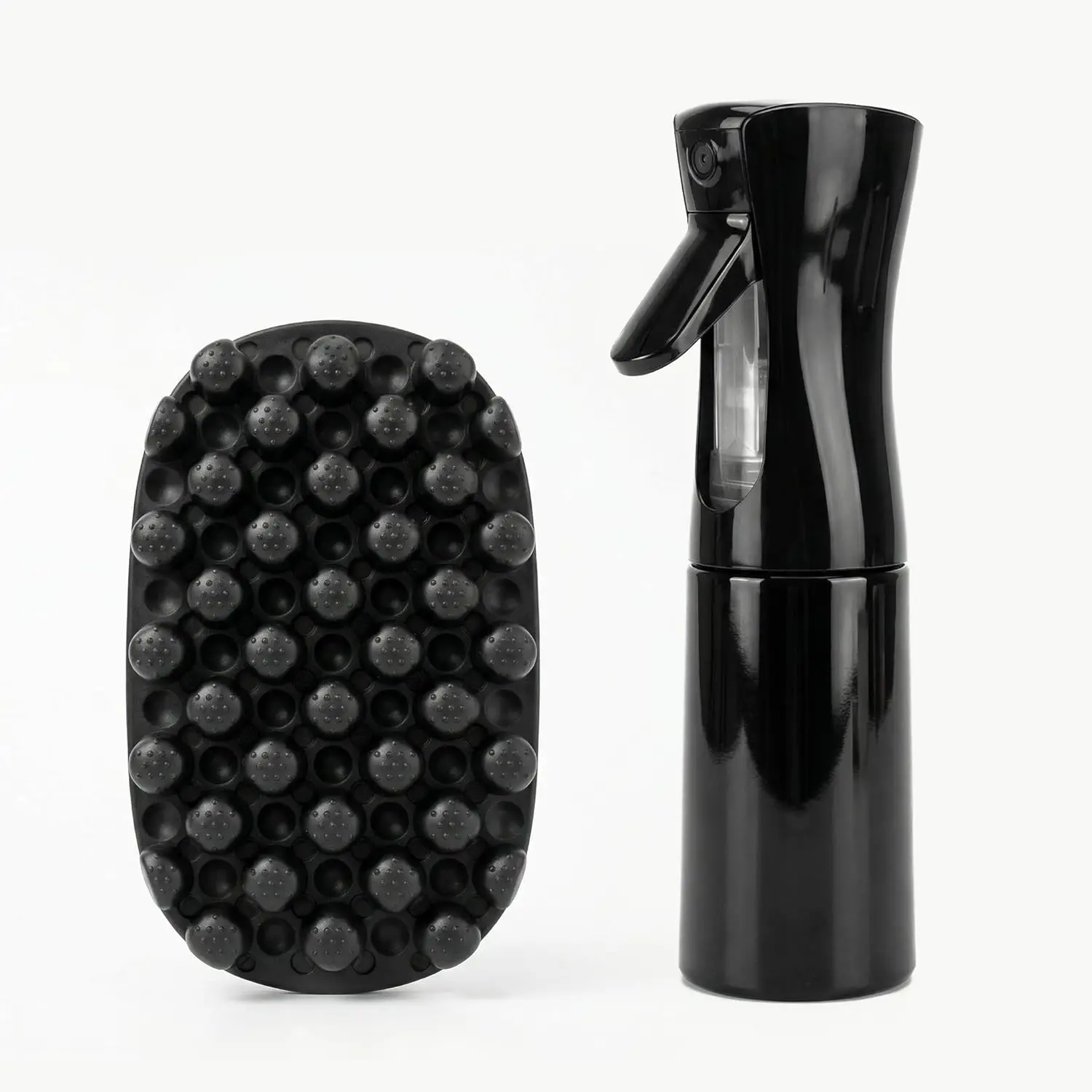 Hair Twist Coil Brush Set with 200ml Continuous Mist Spray Bottle,  Washable Non-Porous, Pain-Free Styling for Afro Curly