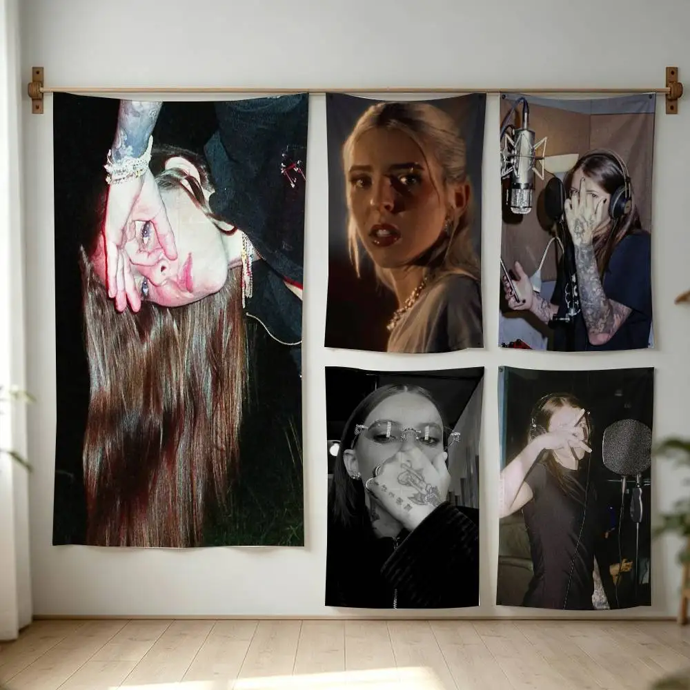 Young Miko Do Not Disturb Flag Digital Printing Banner for Garage Wall Out Door Decoration