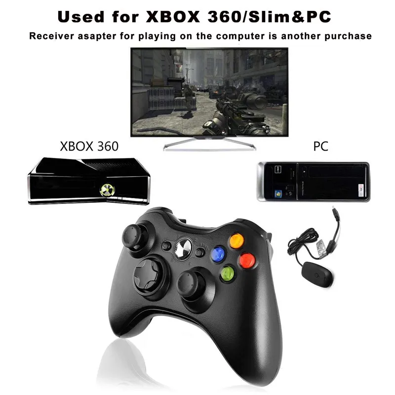 Pengatur Bluetooth dengan Dukungan Nirkabel atau Berkabel untuk Xbox 360 Joystick Bantalan Game untuk X Box 360 Jogos Controle Win7/8/10 PC Joypad