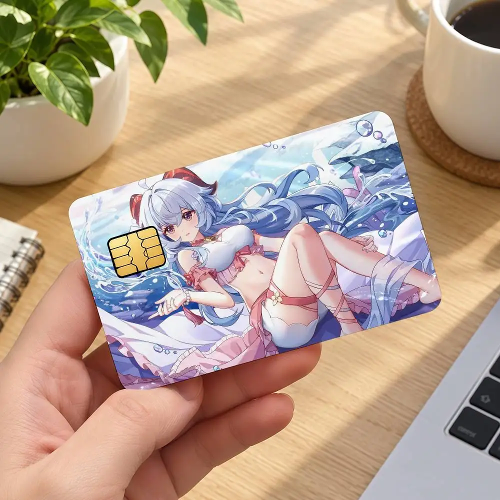 Ganyu Genshin Impact Ideal Gift Wrapping Option Credit Card Cover Stickers Original Design Card Stickers