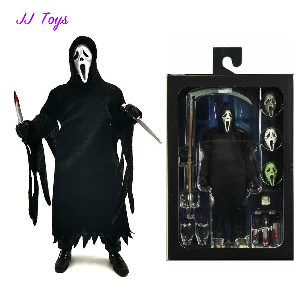 

18cm Halloween Gift Scream Movie Figures Movable Ghostface Action Figure Statue Model Doll Collection Toys Gifts