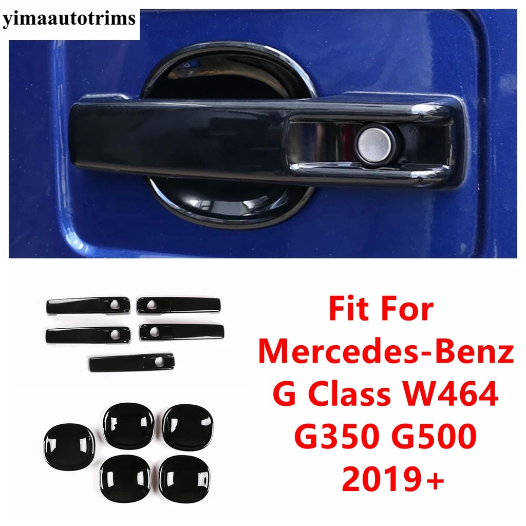 

Black Door Handle Bowl / Rear Window Spoiler Strip Sequins Cover Trim Accessories For Benz G Class W464 G350 G500 2019 - 2021