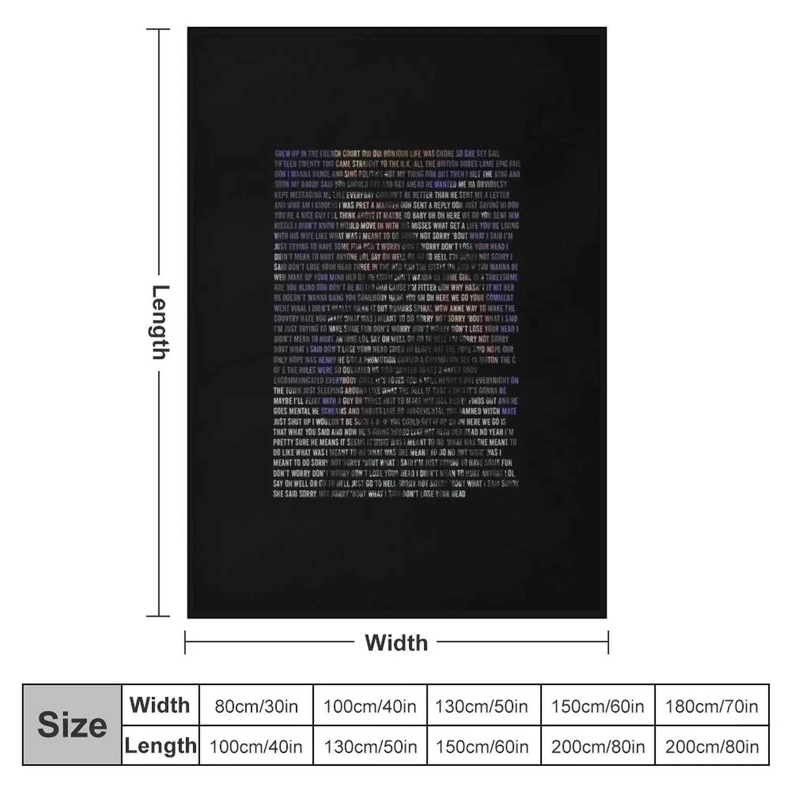 Don't Lose Ur Head - Six the Musical Throw Blanket blankets and throws Softest heavy to sleep Thermal Blankets