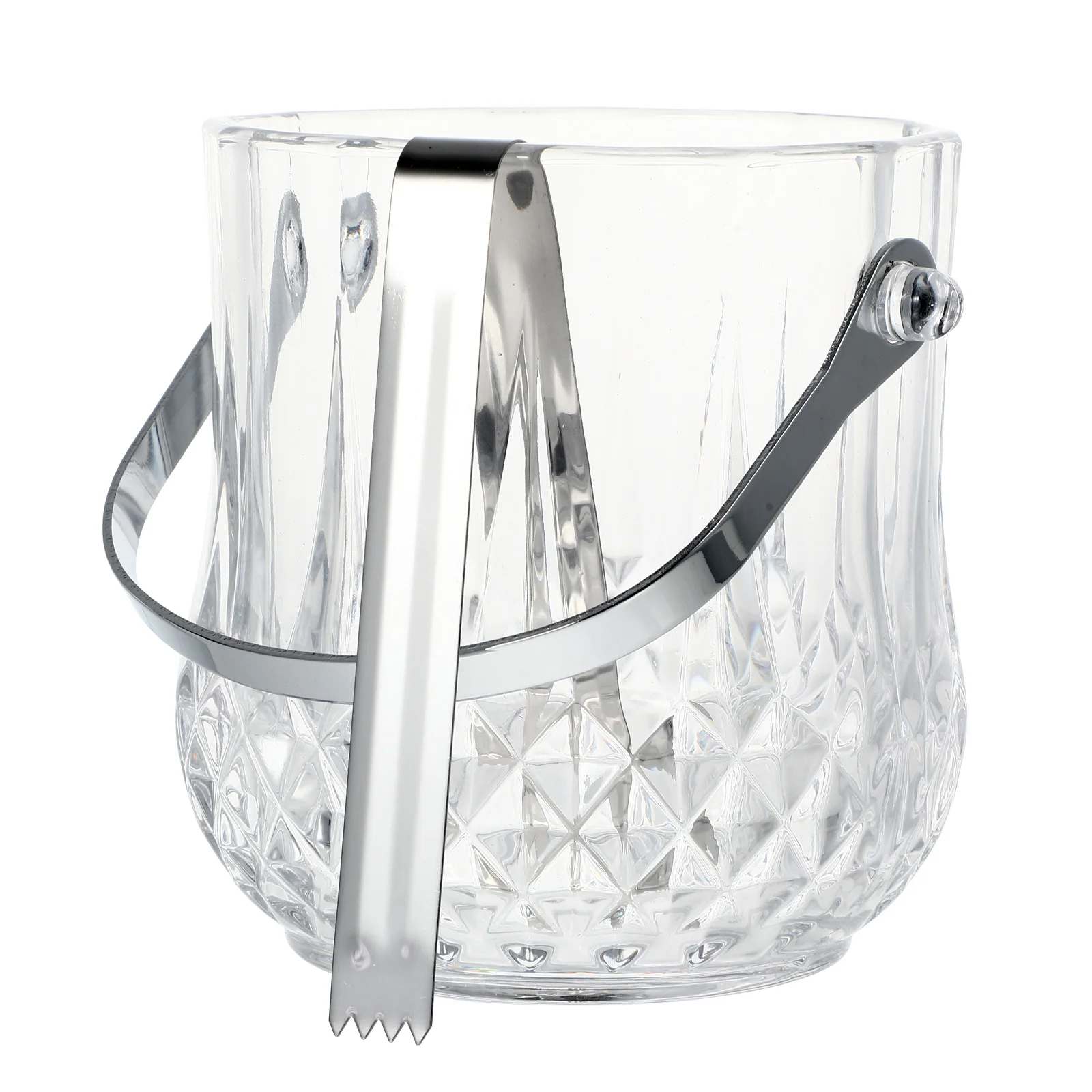 

Glass Ice Bucket Transparent Handheld Suitable for Family Party Bar Ice Container Portable Storage