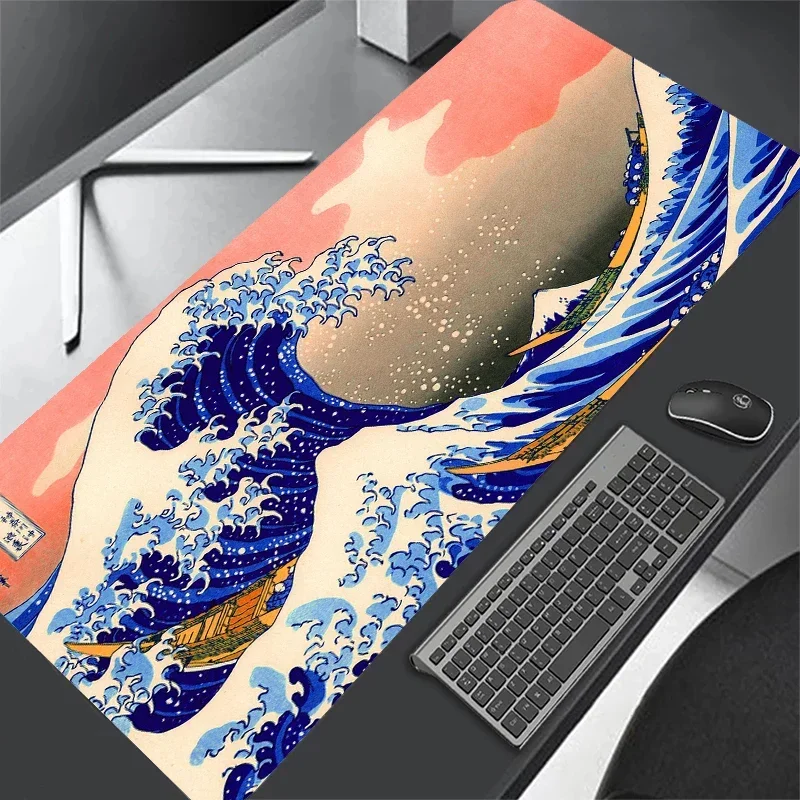 Japan's Kanagawa Julang Art Mouse Pad Large Gamer Keyboard   Suitable for Office Computer Laptop Desk mat