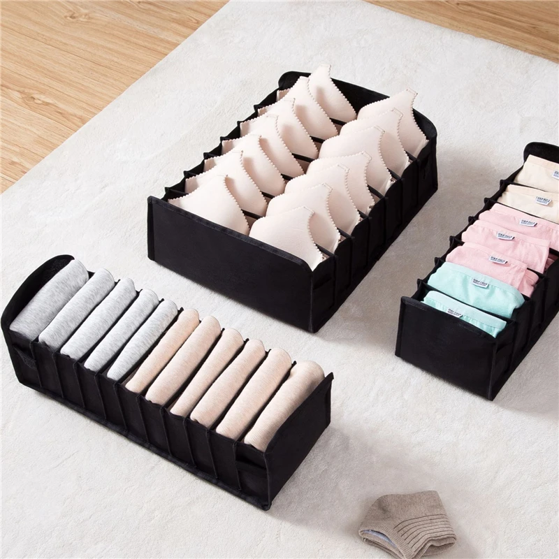 Underwear Bra Organizer Storage Box Home Foldable Closet Organizer Dormitory Closet Organizer For Panty Scarfs Socks Bra Clothes