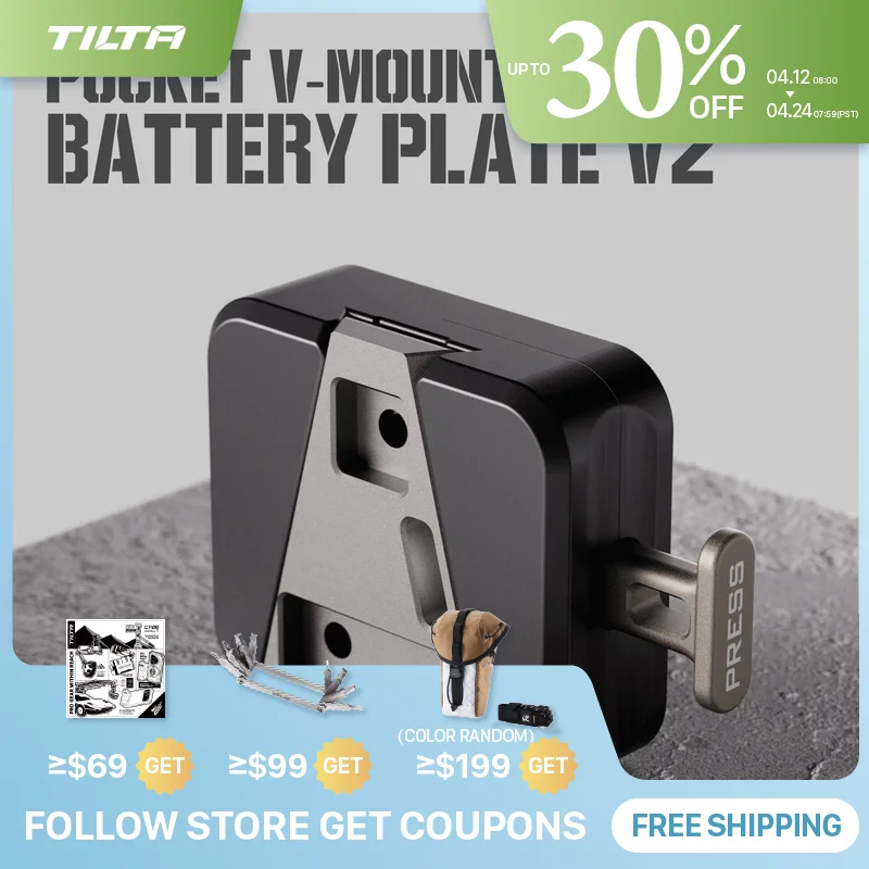 

TILTA TA-PBP2-V Tilta Pocket V-Mount Battery Plate V2 Quick Release для монтажа аккумуляторов V-Mount TILTA Accessory Market