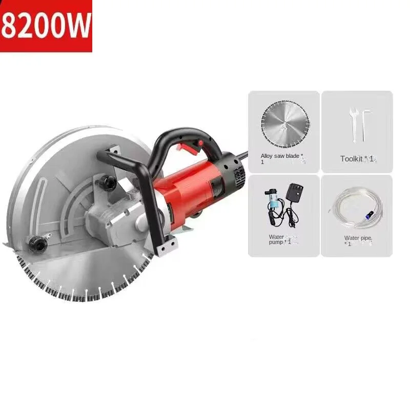 

16Cm Large Wall Cutting Machine Reinforced Concrete Wall Slotting Machine Depth Handheld High Power Electric Slotting Machine