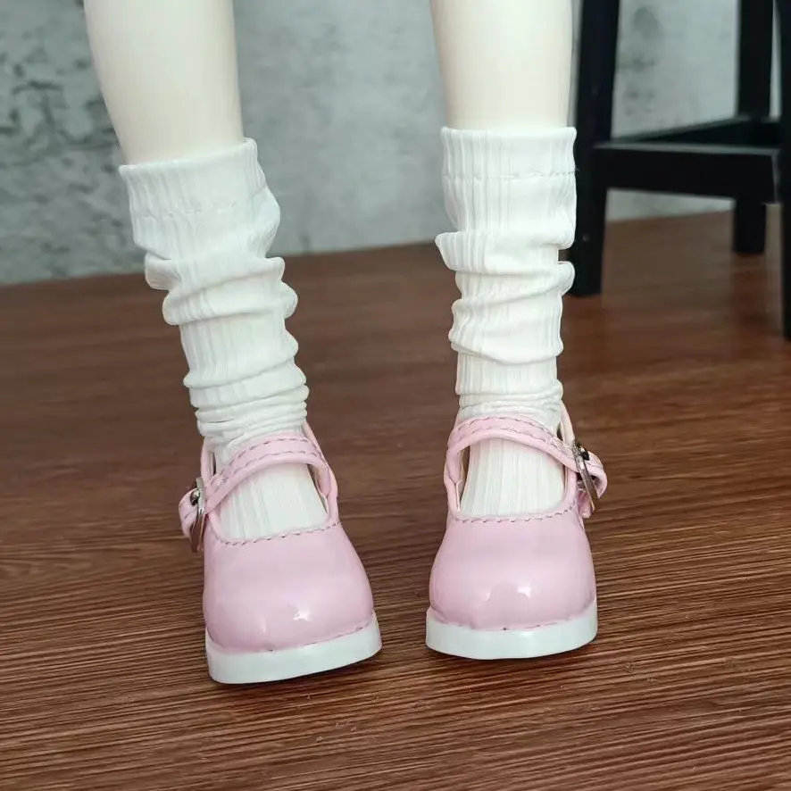 

1/3 1/4 1/6 Doll's Shoes for 60/45/30cm Bjd Doll College Style Glossy Leather Shoes High Heels Toys Dress Up Doll Accessories