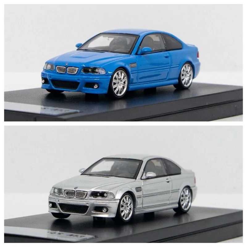 Stance Hunters x Street Weapon 1:64 E46 M3 CSL Blue / Silver Diecast Model Car