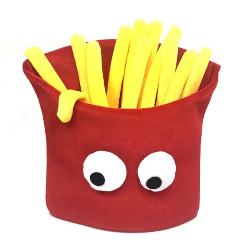 Funny Halloween French Fries Hat Cartoon Big Eyes Cosplay Costume Props