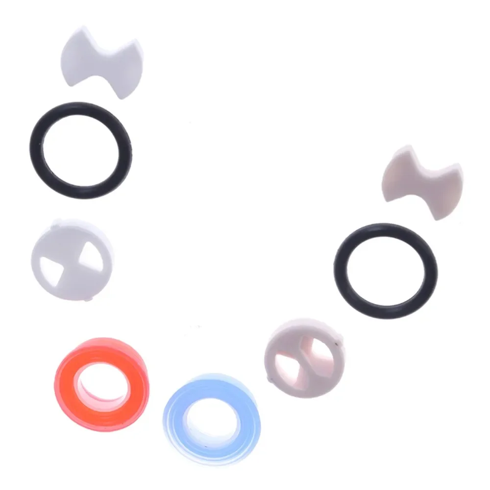 

8pcs O-Ring Gasket Silicon Washer Ceramic Disc Insert Valve Tap Bathroom Washing Machine Faucet Mouth Angle Valve Spare Replace
