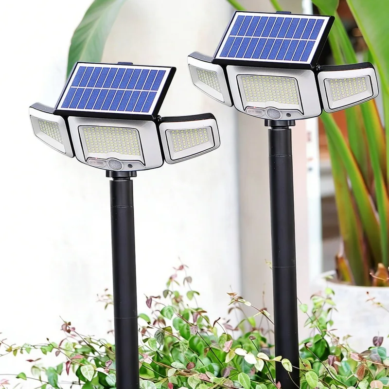 Ground-mounted solar garden light，231High brightnessLEDLamp Beads，Solar energy andUSBDual charging，Intelligent Motion and Light
