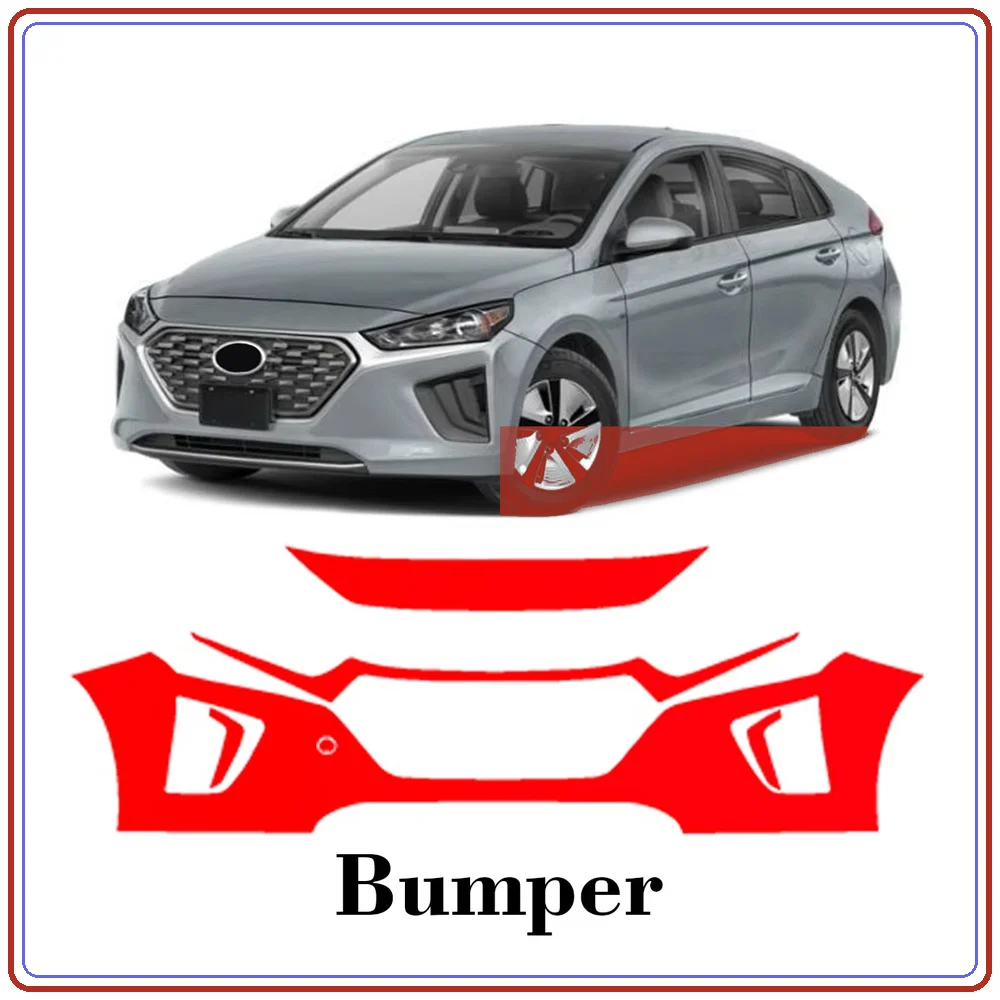 For Hyundai Ioniq 2017-2022 Precut TPU Paint Protection Film PPF Front Bumper Kit Clear Bra Stone Guard EU UK
