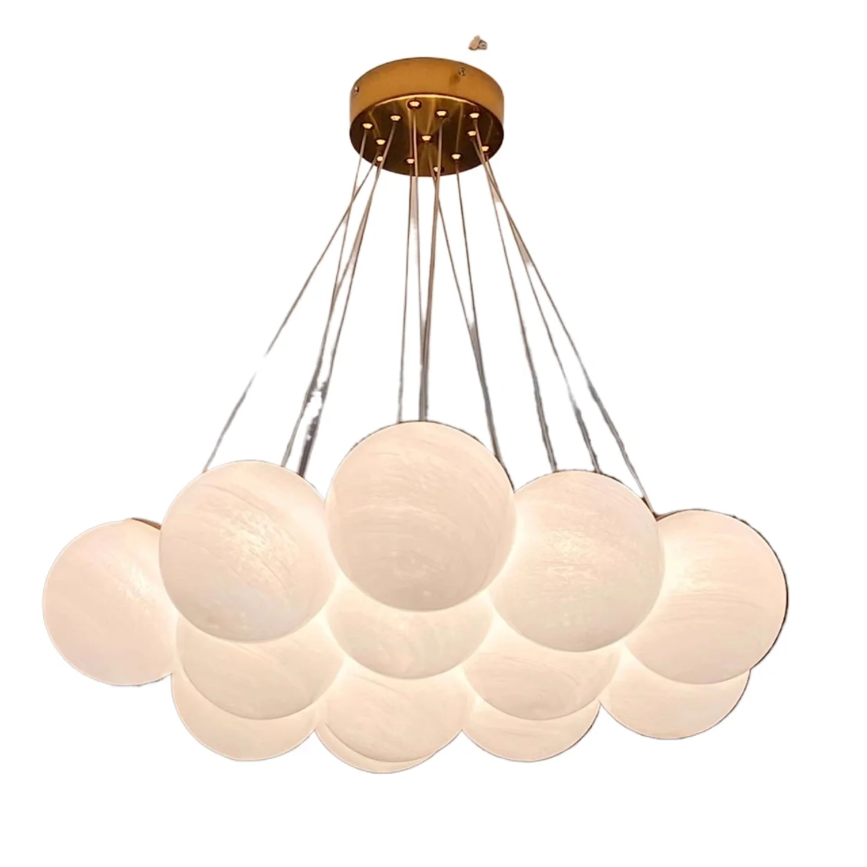 

Planet lamp bubble ball chandelier moon living room lamp creative magic bean glass method