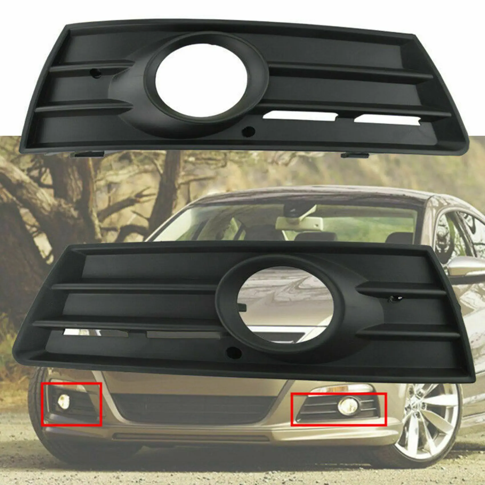 

Bumper Fog Light Lamp Grill For Passat CC 2008 2009 2010 2011 2012 3C8853665C 3C8853666C-A61E