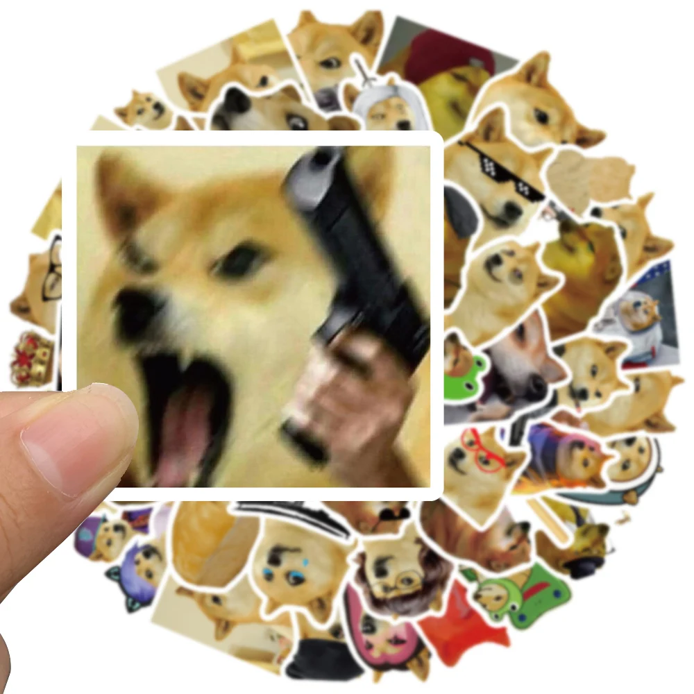 50PCS Funny Shiba Inu Dog Meme Stickers For Cars Motorcycles Furniture Children\'s Toys Luggage Skateboards