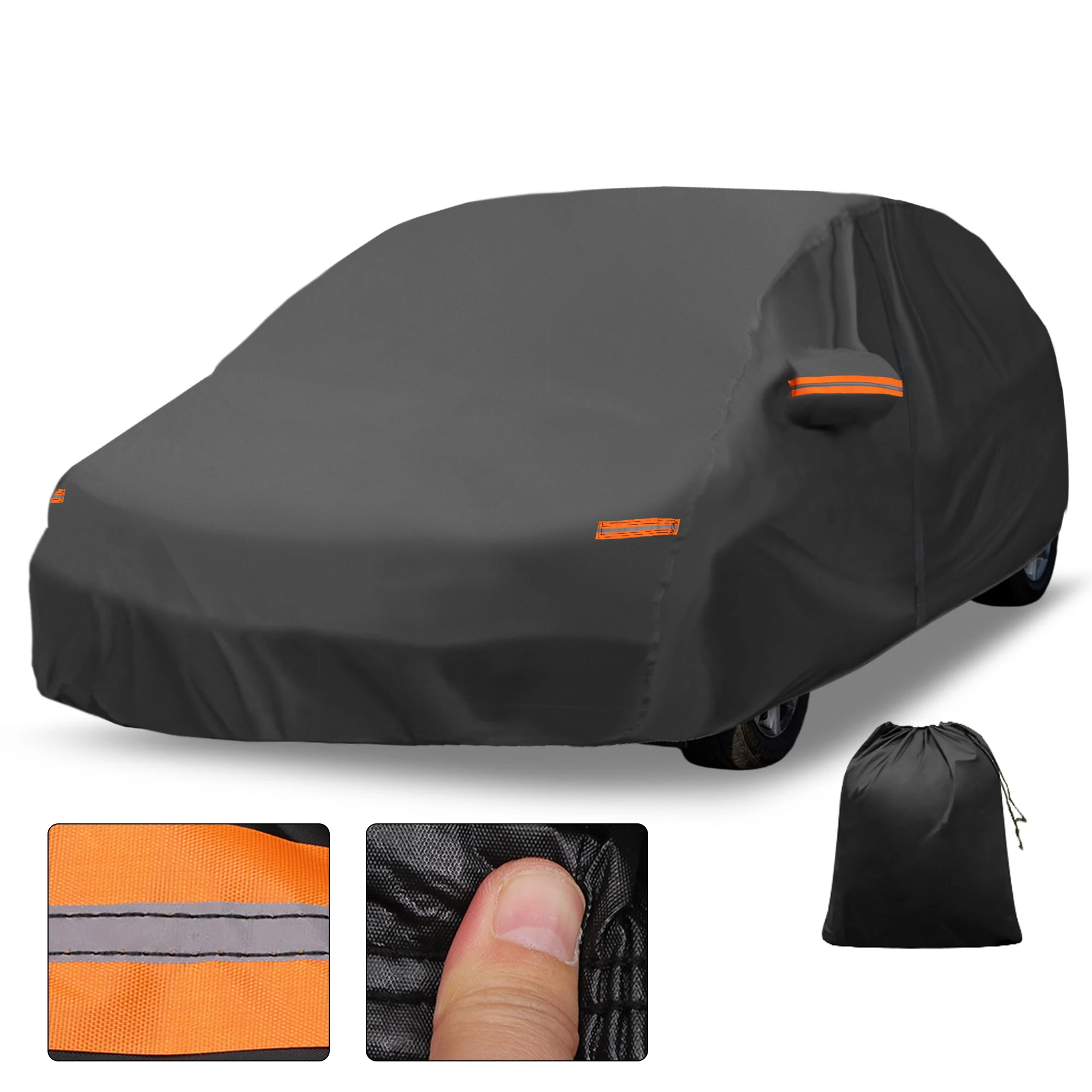 

Motoforti Car Cover Outdoor Waterproof Sun Rain Snow Hail Protection with Left Side Door Zipper for Subaru Legacy Hatchback