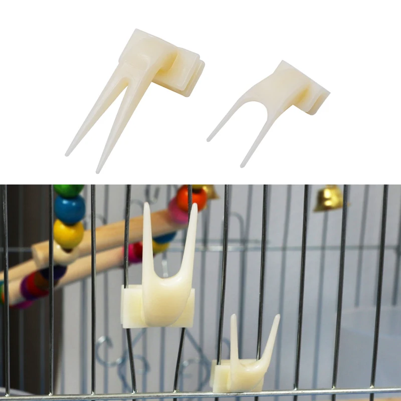 5pcs Birds Parrots Fruit Forks Plastic Food Holder Feeding On Cage Bird Feeder Parrot Pet Bird Plastic Food Holder Pet Supplies