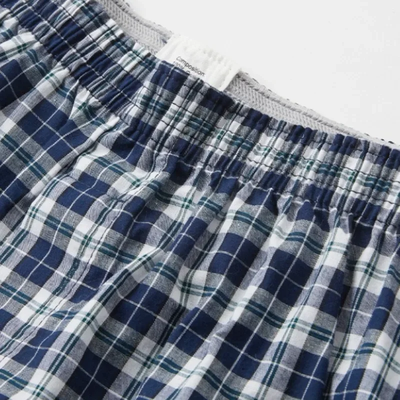 Cotton Men's Boxer Shorts, High Quality College Style, Men's Underwear, Breathable Loose Pajamas, Soft Shorts, 3 Pcs