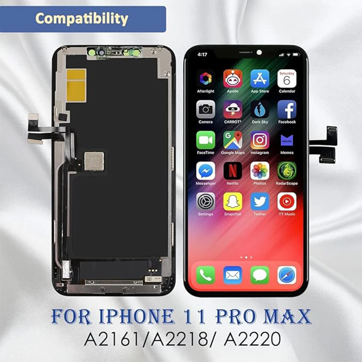 Better Ultra Retina XDR pantalla for iphone 11 pro max lcd Digitizer Assembly for iphone 11 pro max support 3D Touch and Face ID