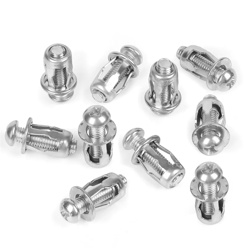Ancoraggi a parete cavi per carichi pesanti M8 x 30 mm in acciaio placcato zinco ABKO - Viti per ancoraggio a parete con trasmissione cava (30 pezzi), adatti per cartongesso,