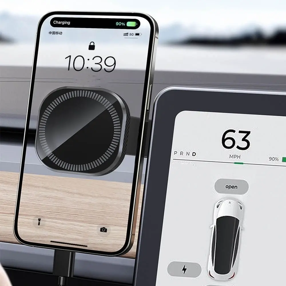 New Vacuum Magnetic Phone Holder Adjustable Rotation Double Sided Adsorption Bracket Suction Cup Car Navigation Mount