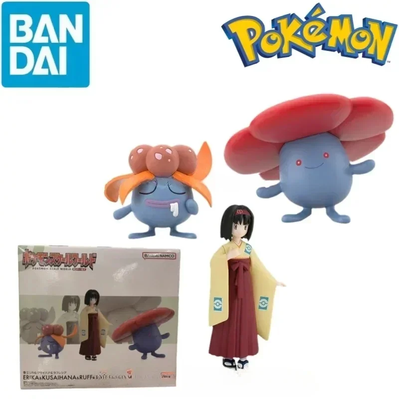 bandai-original-shokugan-pokemon-escala-mundo-erika-gloom-vileplume-figuras-de-anime-juguetes-para-ninos-regalo-adornos-de-modelos-coleccionables