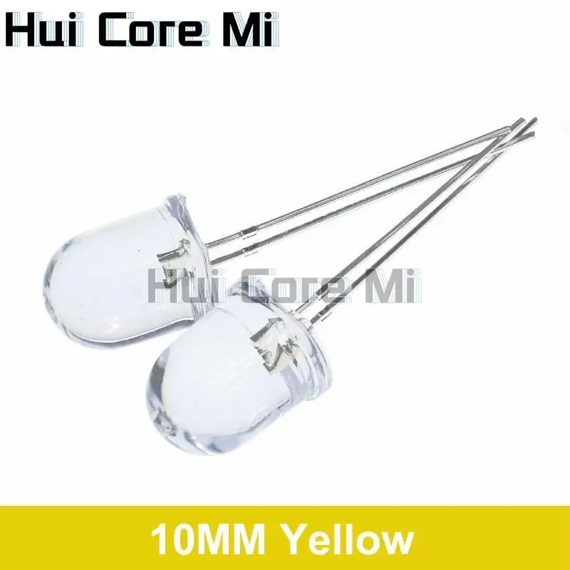 10mm LED 5 Farben Rot Blau Gelb Grün Weiß Transparent 20mA 0,75 W Ultra Helle Runde LED Licht Emittierende diode Lampe