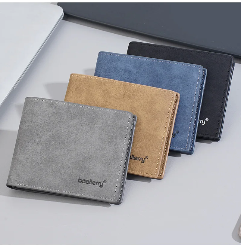 Baellerry Herren Mode-Geldbörse mit Kartenfächern, Große Kapazität, Mehrere Kartenfächer, Lässiger Kartenhalter für Männer – Detail 10
