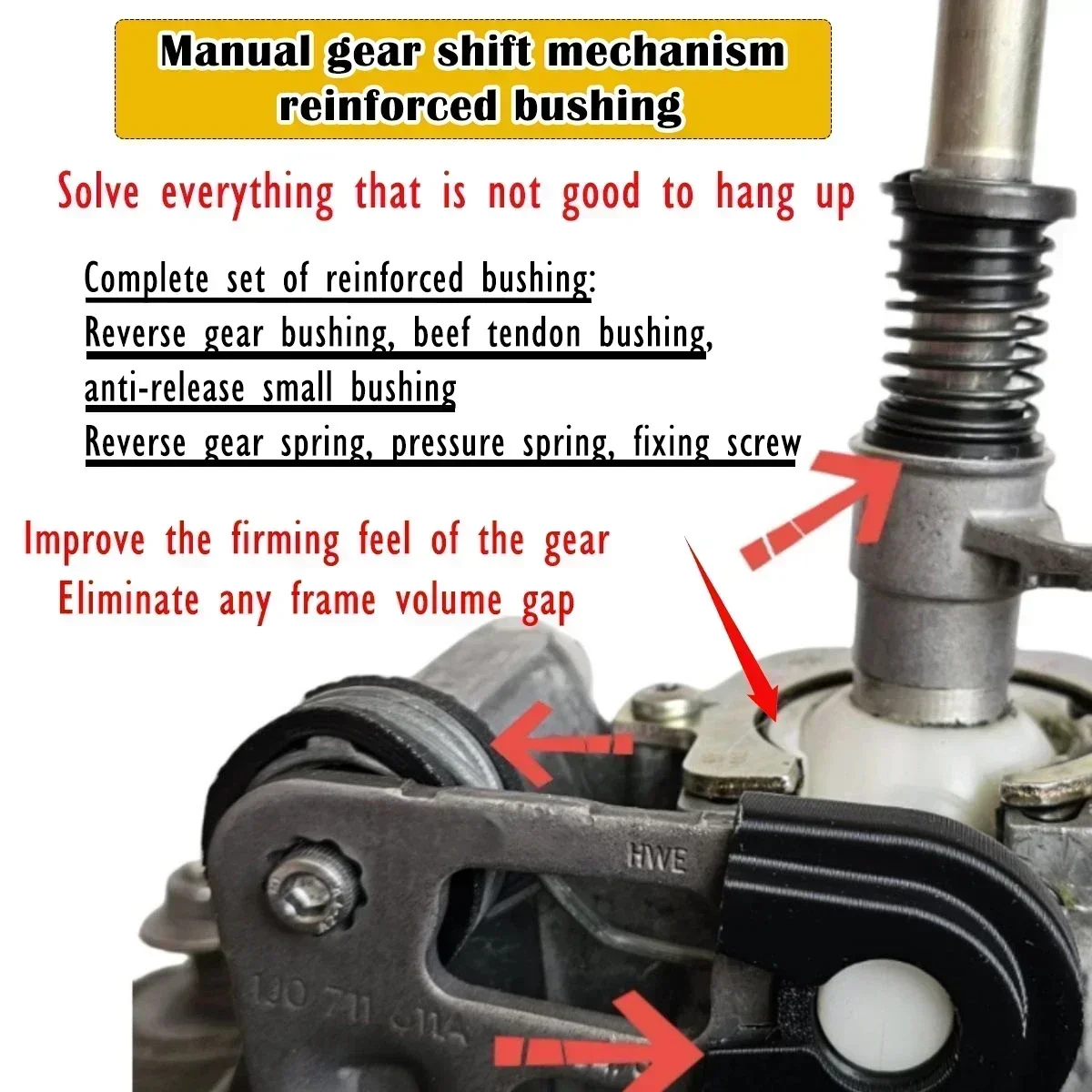 Gearbox Repair Kit For VW Audi Seat Skoda MT Trans Shifter First Gear Getter Reverse Lever Change Selector Linkage Bushes Spring