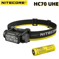 NITECORE HC70 UHE Headlight 6 LEDs Lamp 1600 Lumen White Red Light USB-C Rechargeable Lantern Headlamp Extra Long Runtime