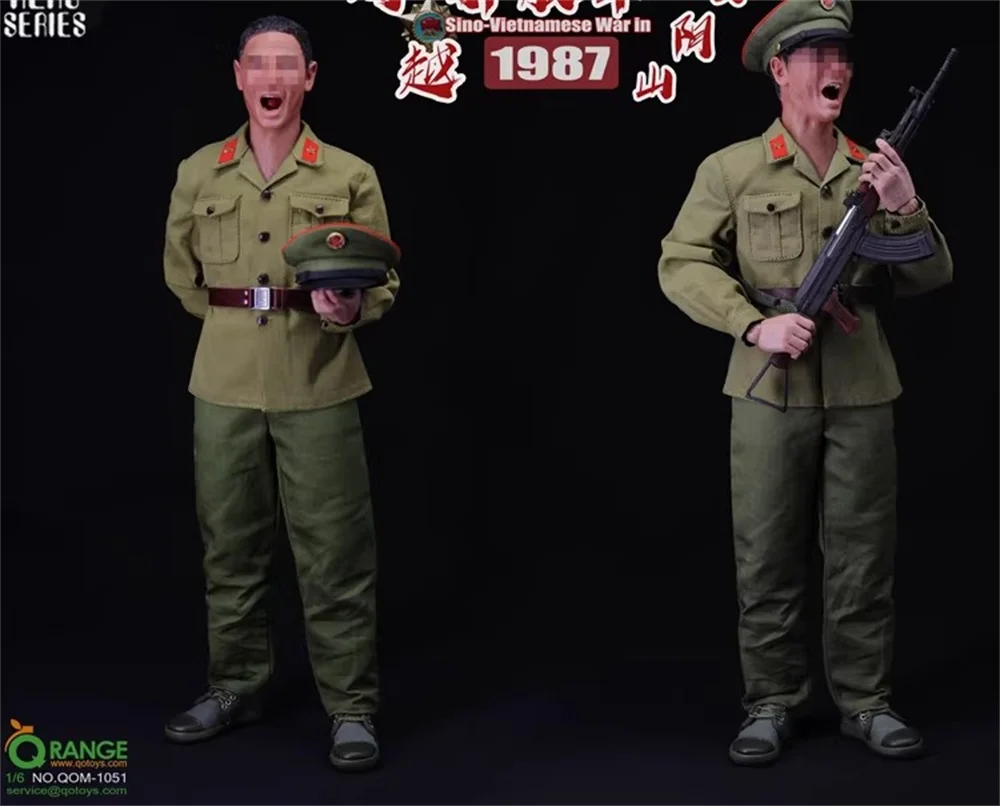 

1/6th QOTOYS QOM-1051 The Asia Soldier Doll Man Dress Uniform Weapons Set No Head No Body For 12" DID DAM COO Doll